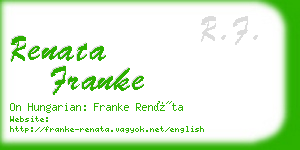 renata franke business card